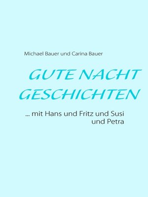 cover image of Gutenachtgeschichten